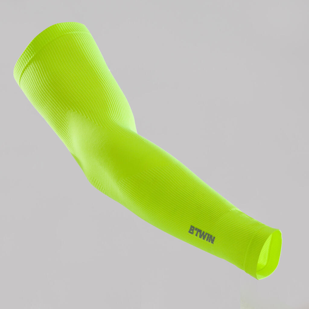 Fahrrad-Armlinge kühles Wetter Radsport 500 neongelb
