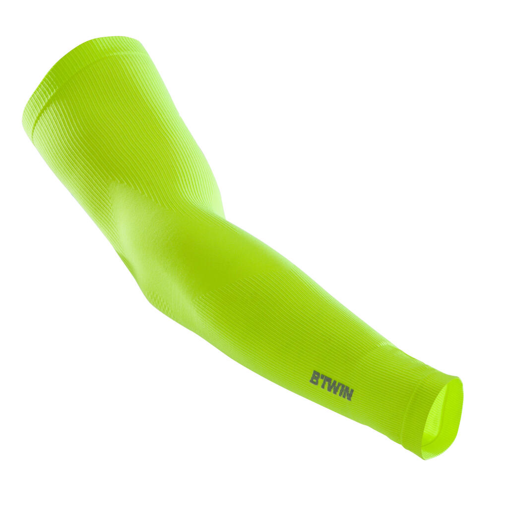 Fahrrad-Armlinge kühles Wetter Radsport 500 neongelb
