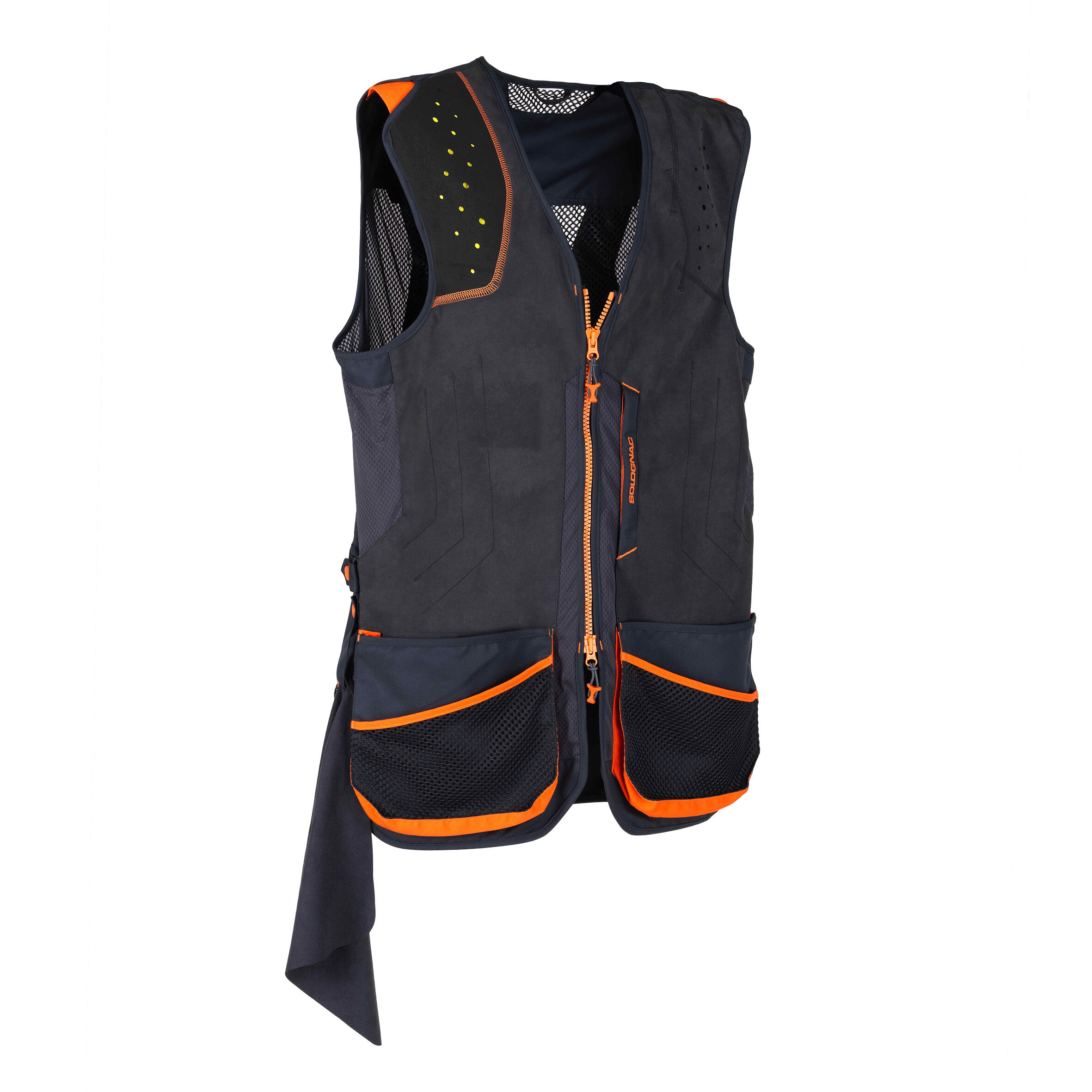 Chaleco TIro al Plato Solognac Clay 900 Hombre TRanspirable Negro Decathlon
