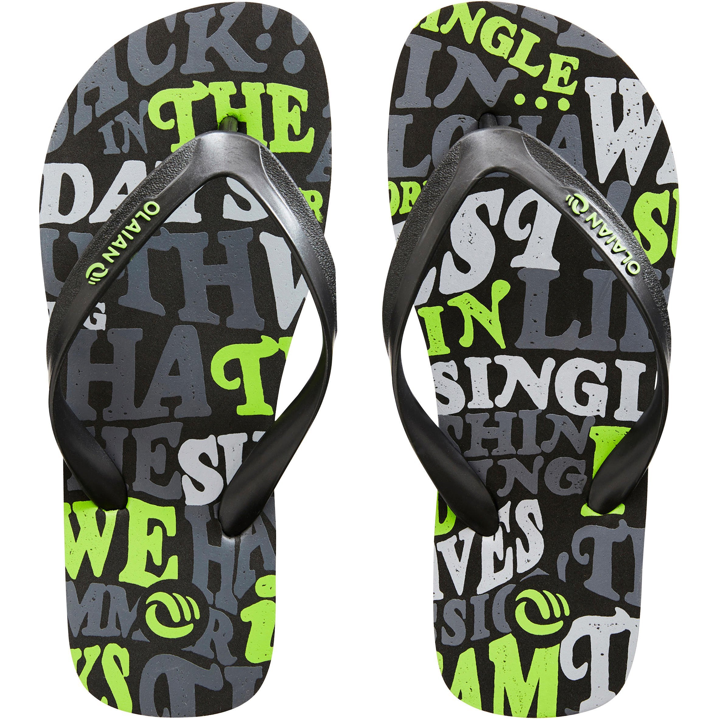 CHINELOS DE SURF 120 Rapaz Words Preto 2/4