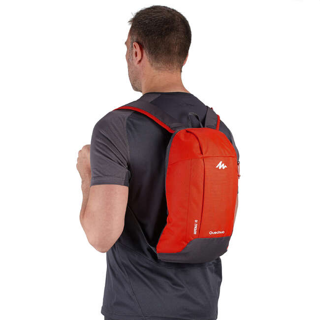 QUECHUA NH100 10L Backpack Red/Grey Decathlon