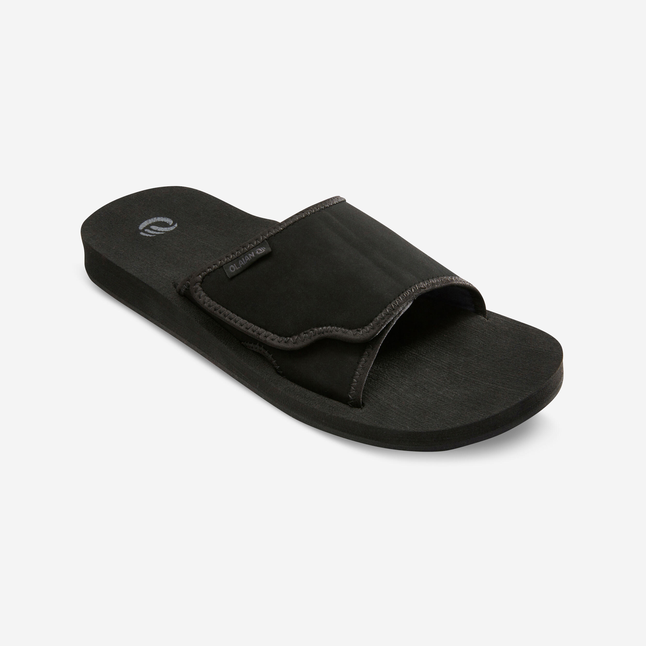 Chanclas Pala Playa Surf Hombre Olaian Negro Decathlon