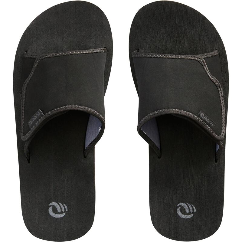 Chanclas Pala Playa Surf Hombre Olaian Negro