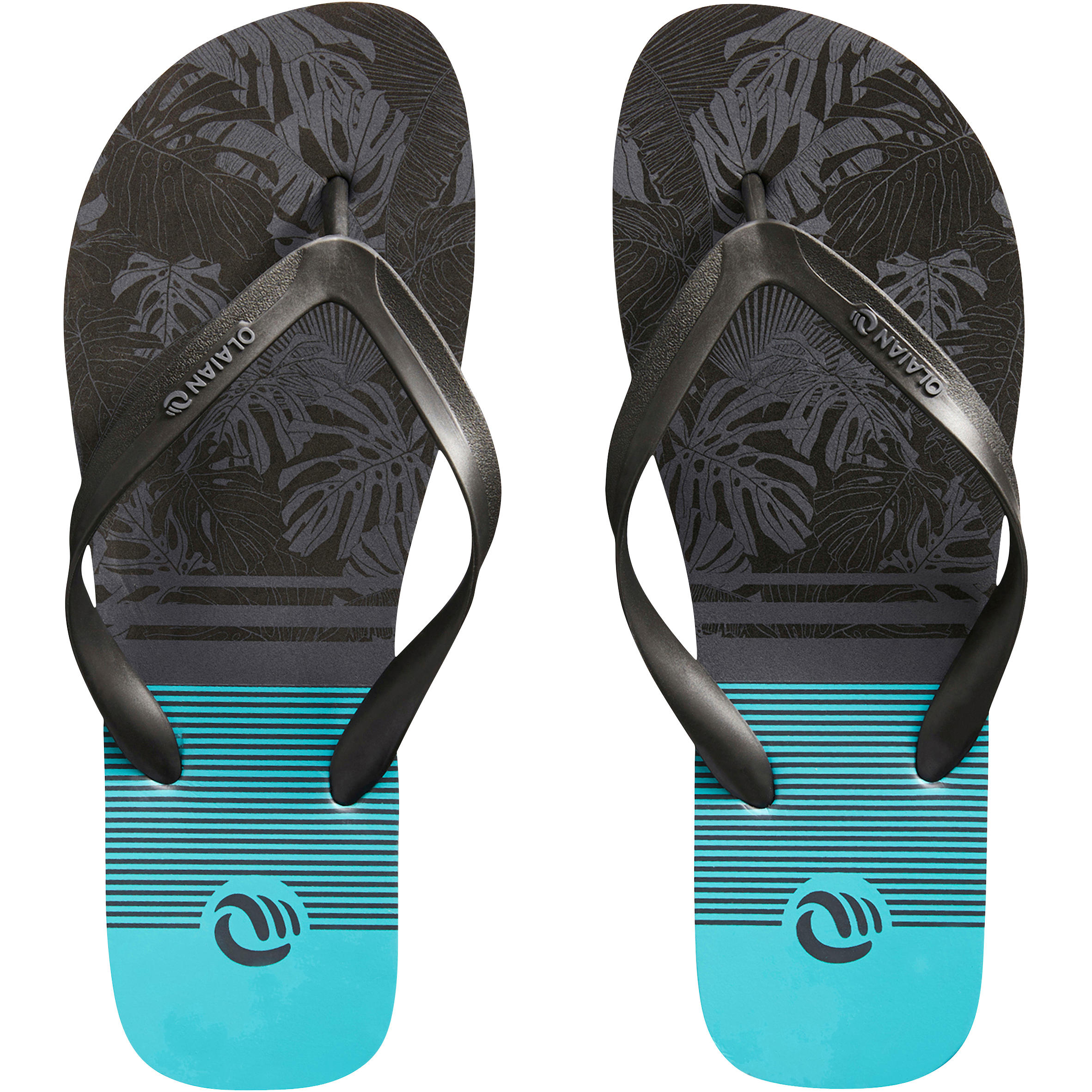 

Men'S Flip-Flops 120 - Floral Blue -  By OLAIAN | Decathlon