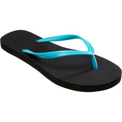 Chanclas 100 Mujer Negro Turquesa