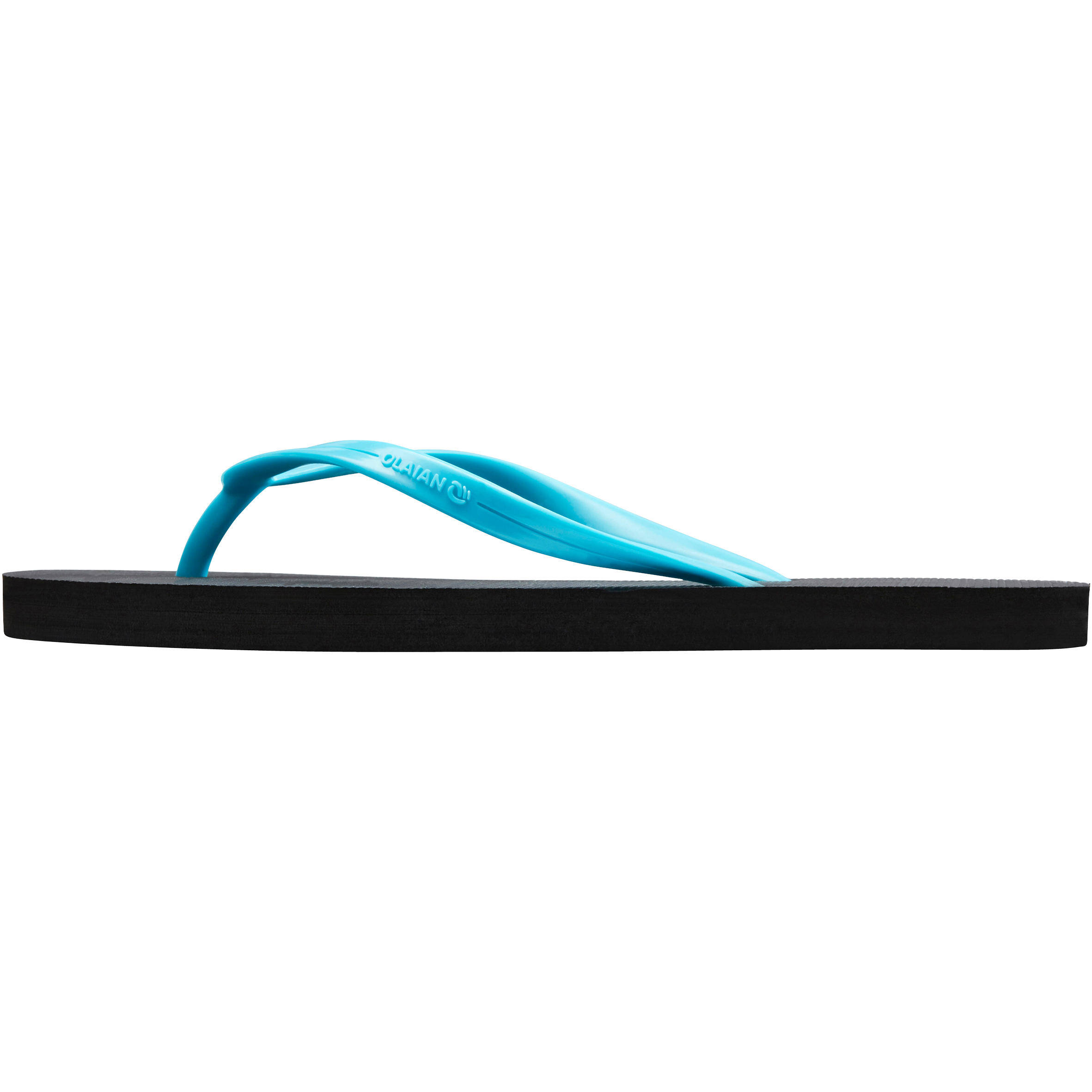 Women Slippers or Flip Flops 100 Turquoise and Black -  4