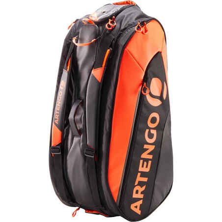 Insulated 12-Racket Tennis Bag XL Pro - Black / Orange Power