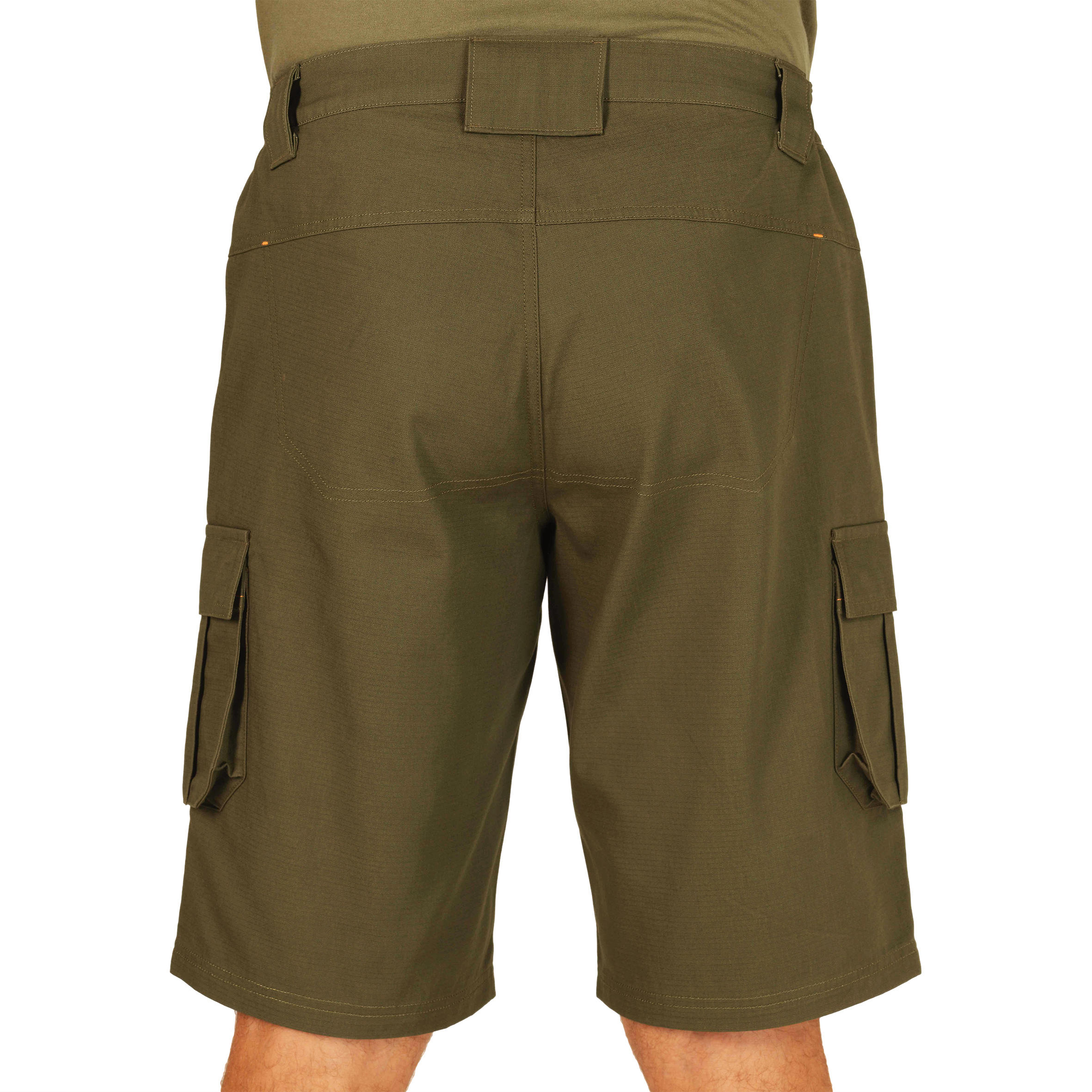 Bermudas Pantalon corto de Caza solognac 500 Hombre Verde Caqui Cargo 2/9