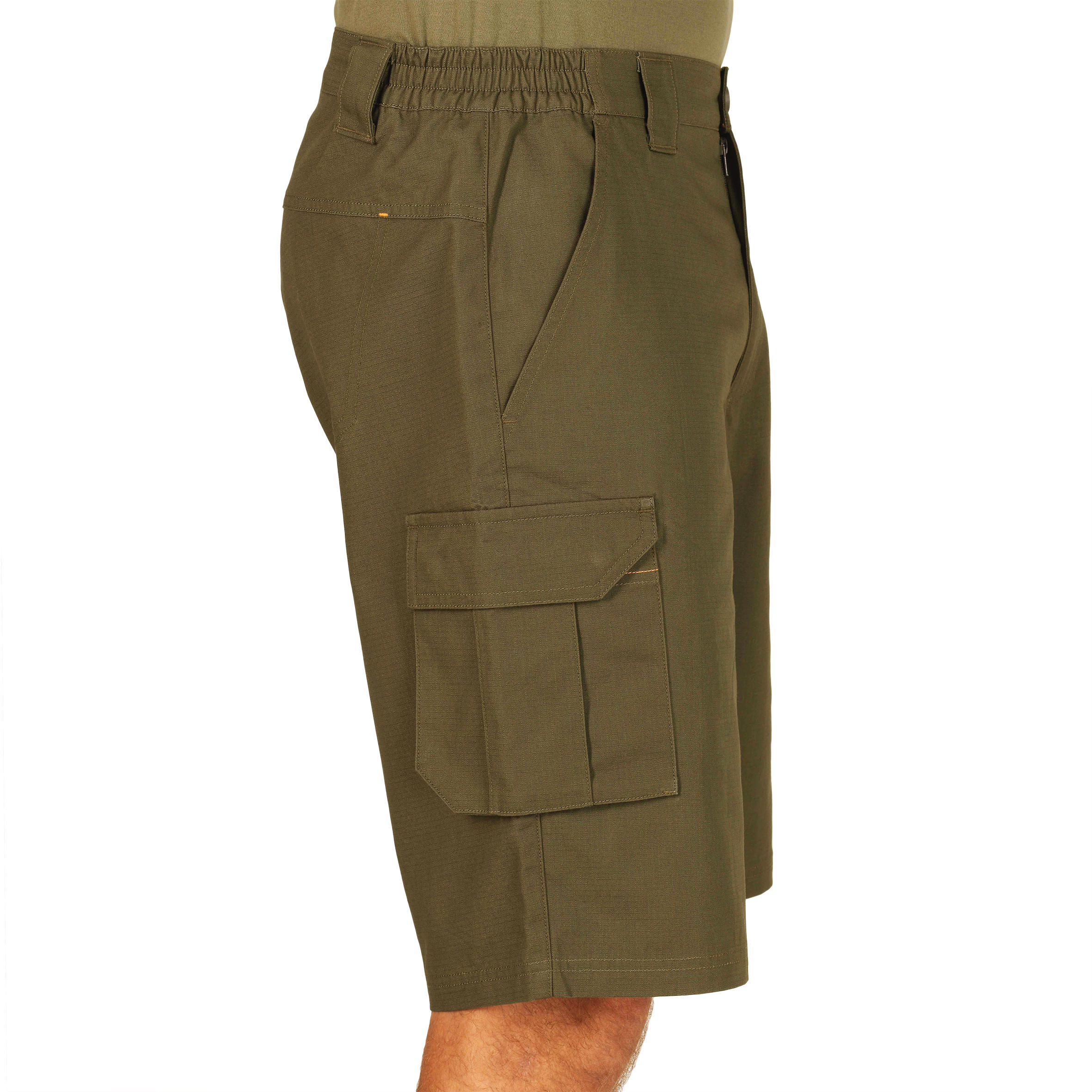 Bermudas Pantalon corto de Caza solognac 500 Hombre Verde Caqui Cargo 5/9