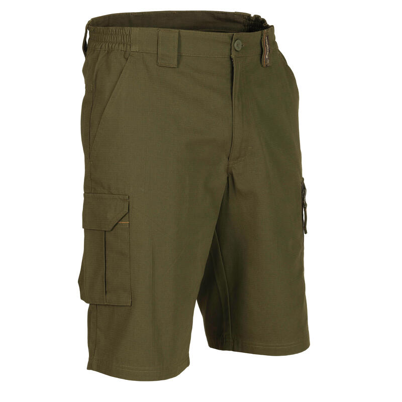 Bermuda Pantalon corto de Caza solognac 500 Hombre Verde Caqui