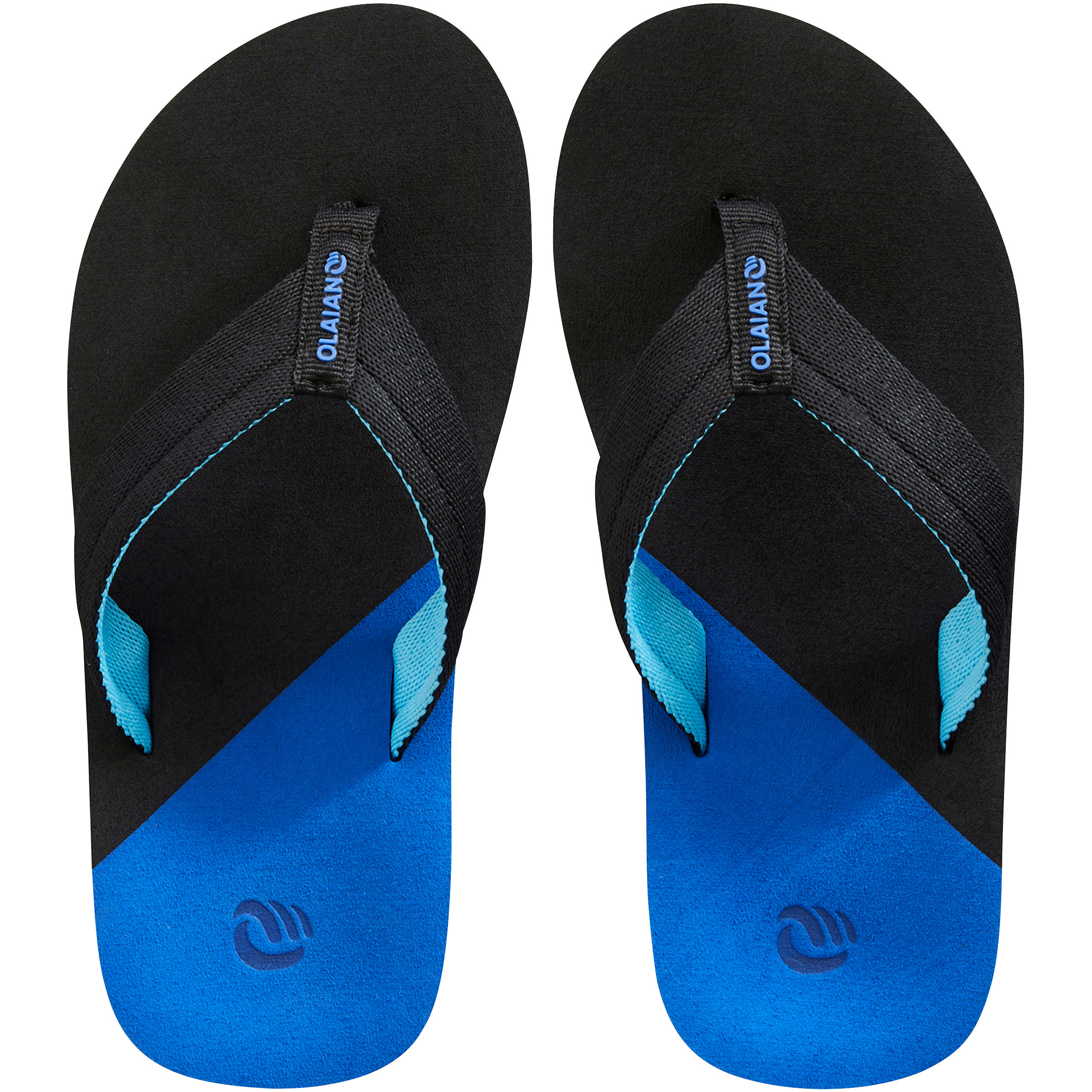 Boys' Flip-Flops 550 - Black Blue 2/6