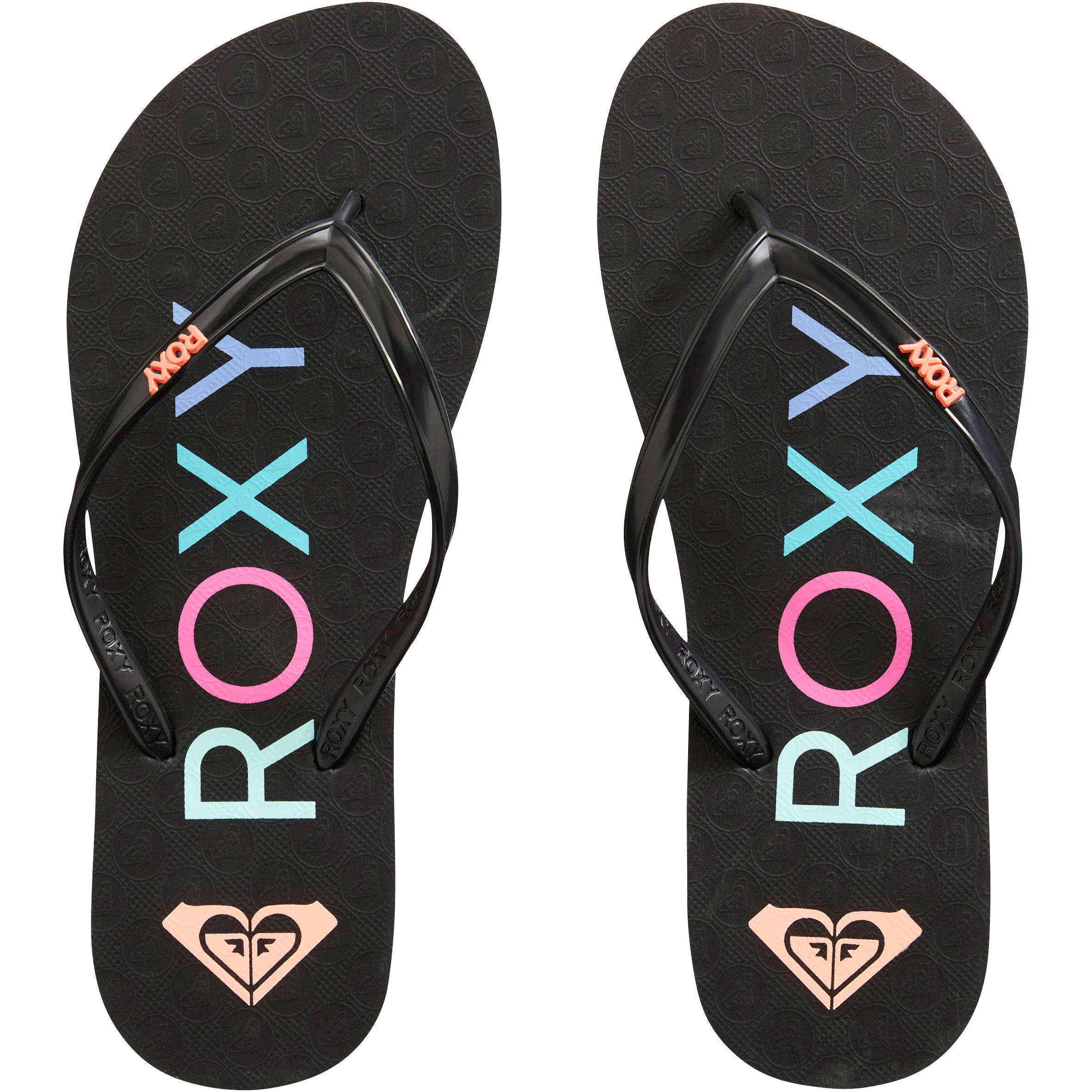Ladies roxy flip flops best sale
