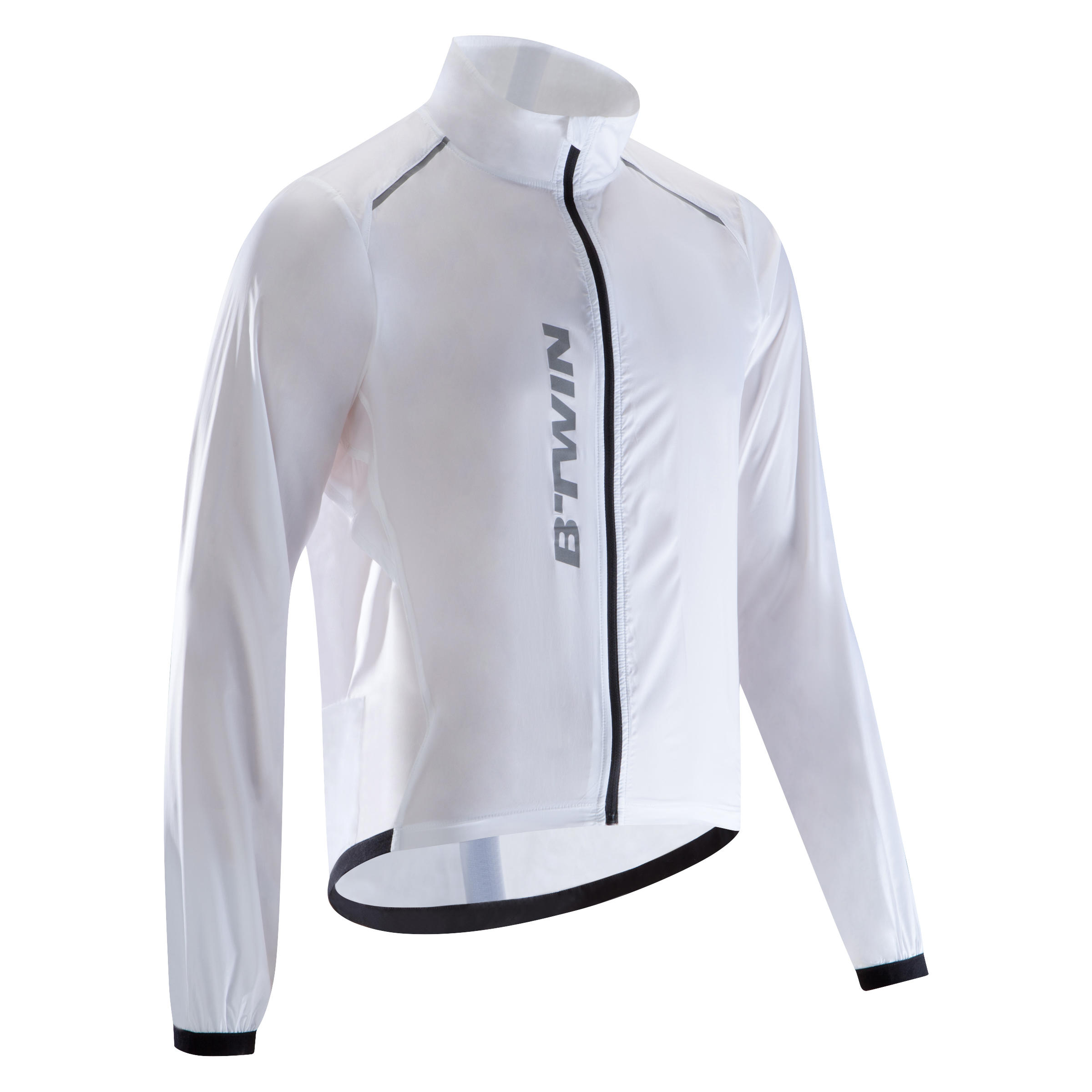 Giacca antivento ciclismo uomo 500 ULTRALIGHT bianca VAN RYSEL Decathlon