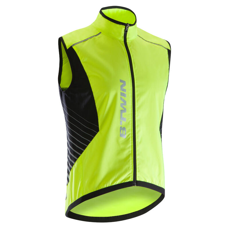 RR 500 Road Cycling Gilet - Neon Yellow