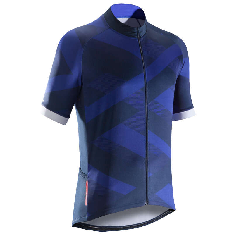 MEN WARM WEATHER ROAD CYCLING APPAREL - Road C 500 Short Sleeve Cycling Jersey - X Blue B'TWIN