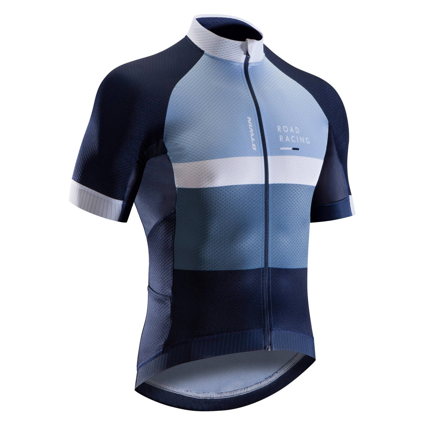 RoadRacing 500 Short-Sleeved Cycling Jersey - Grey/Blue