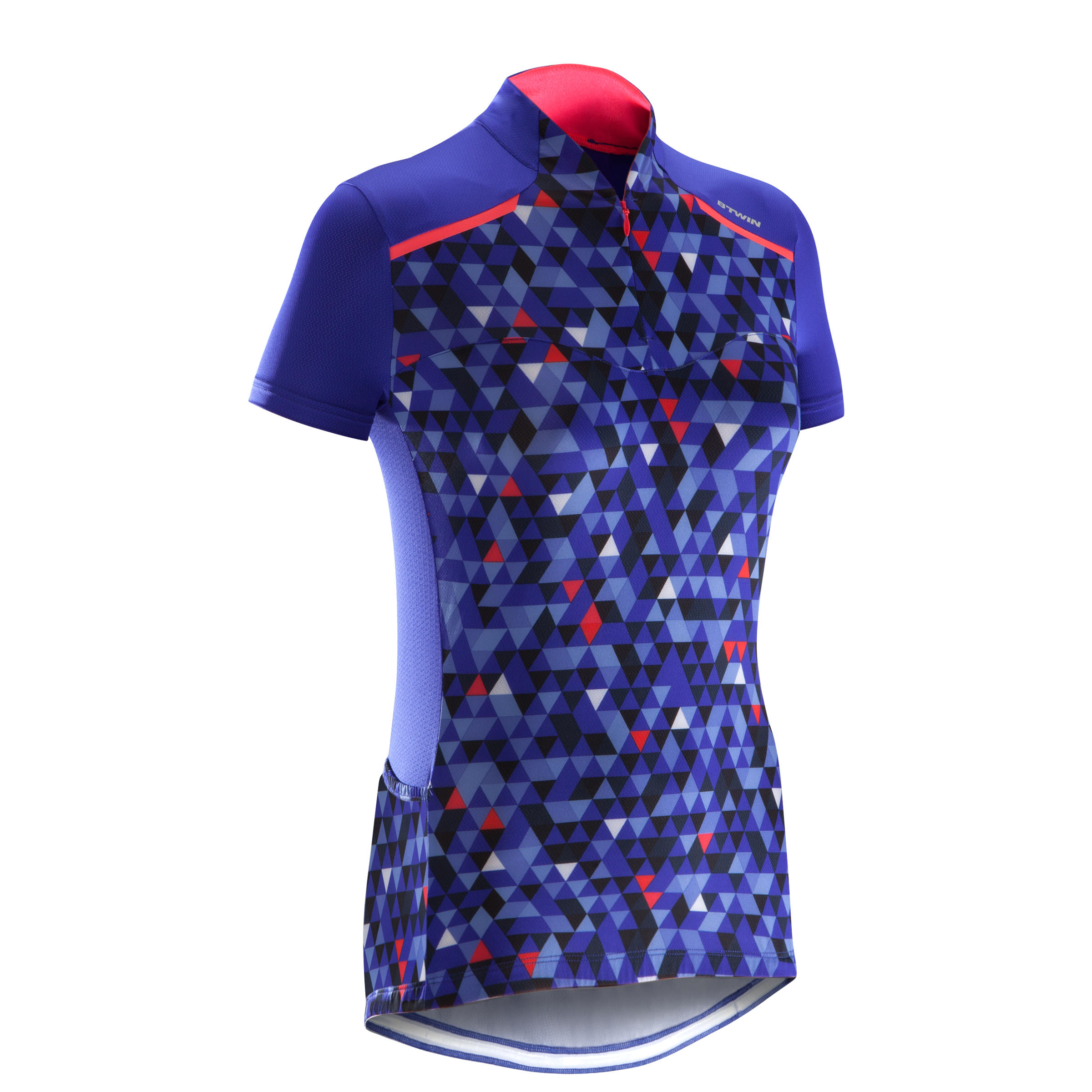 TRIBAN 500 Women's Short-Sleeved Cycling Jersey - Facet Blue