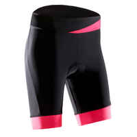 500 Women's Cycling Bibless Shorts - Black/Pink