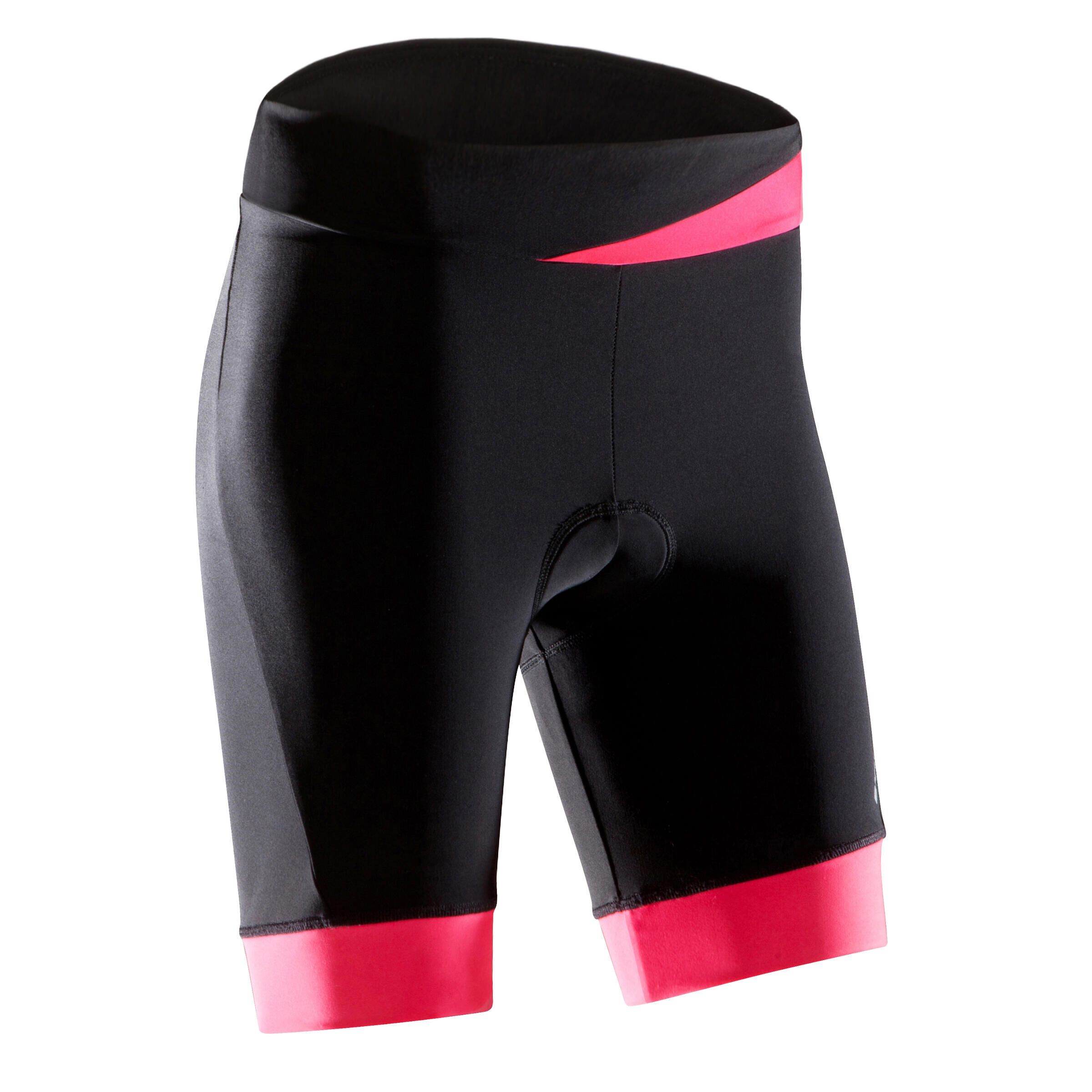 TRIBAN 500 Women's Bibless Cycling Shorts - Black/Pink