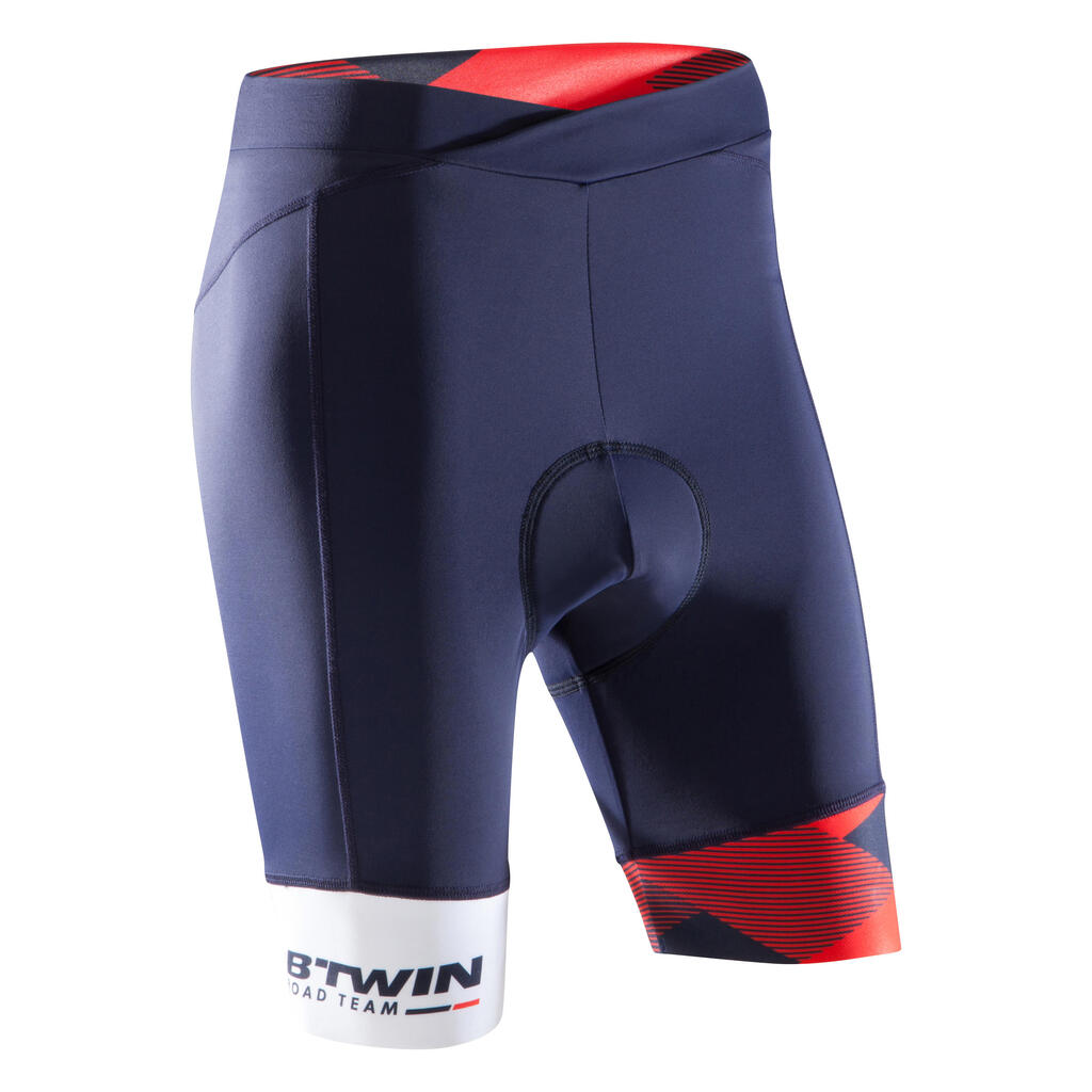 900 Women's Bibless Cycling Shorts - Blue/Red Team