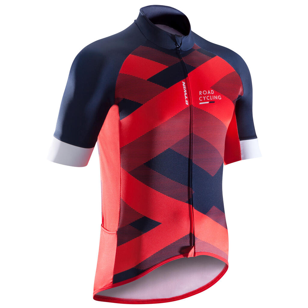 Radtrikot kurzarm Rennrad RC 500 X Herren blau
