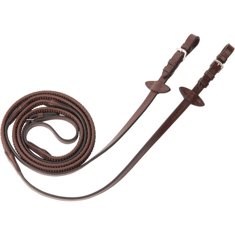 Rênes équitation 580 marron - taille cheval