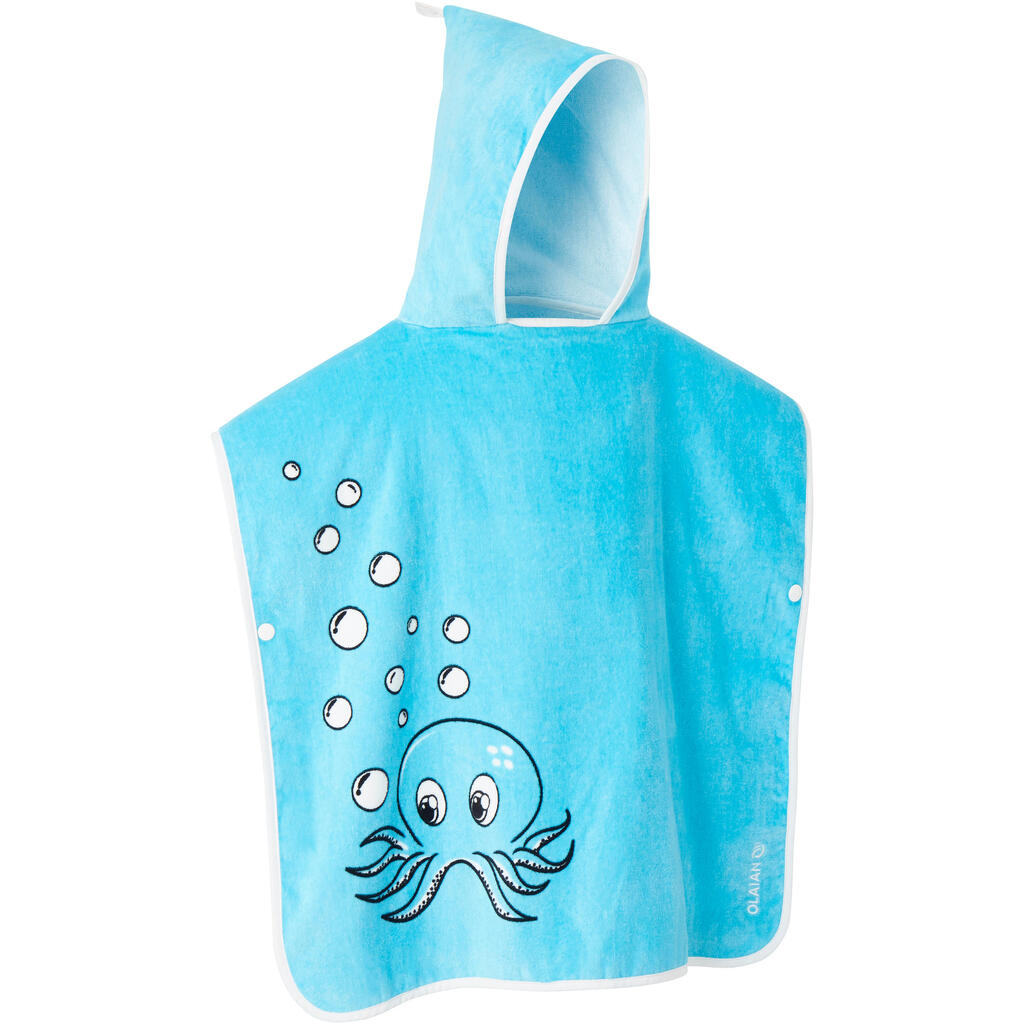 Surf-Poncho Octo Kinder 110–125 cm blau