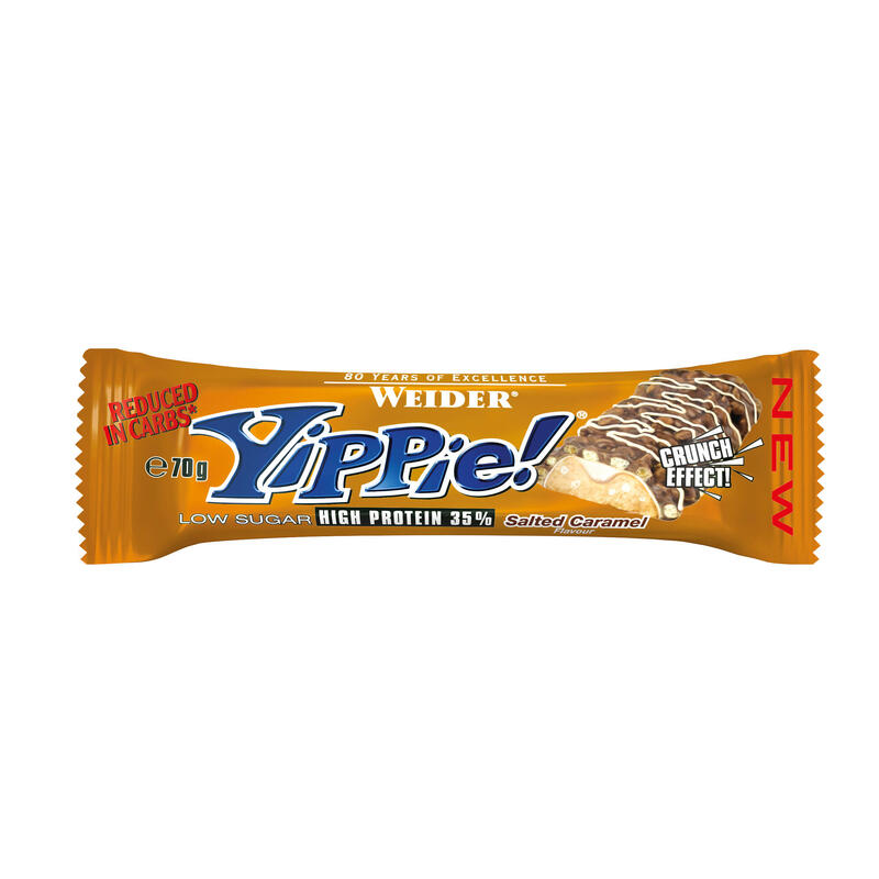 Barrita de proteínas Yippie caramelo salado 70 g