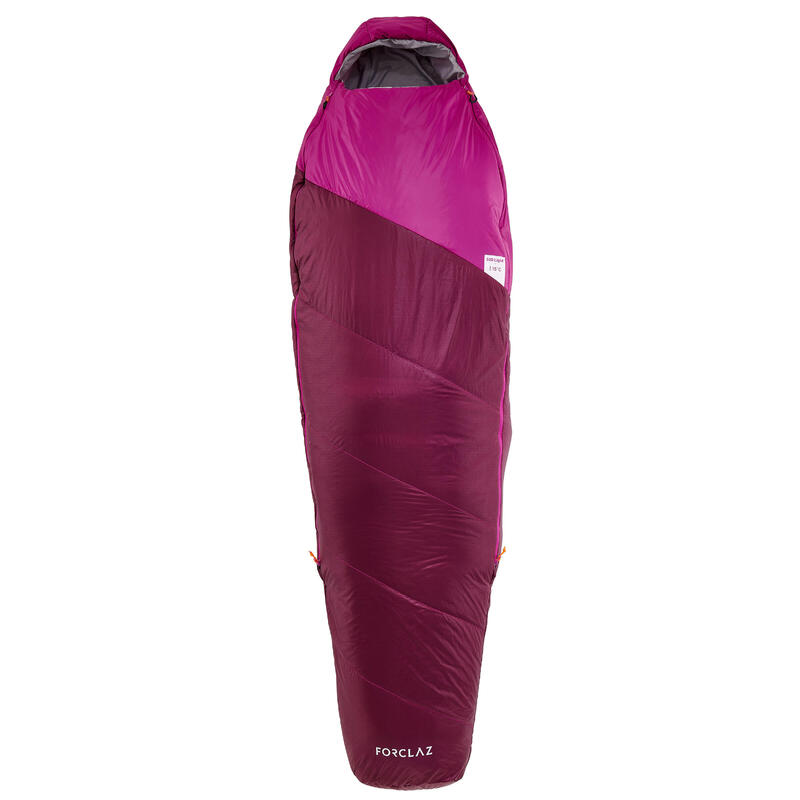 TREK500 15° trekking feather sleeping bag - purple