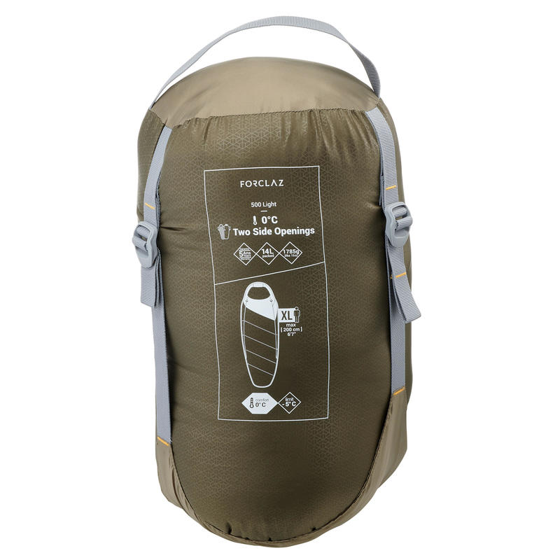 Trek 500 0° Trekking Sleeping Bag Light Khaki Decathlon