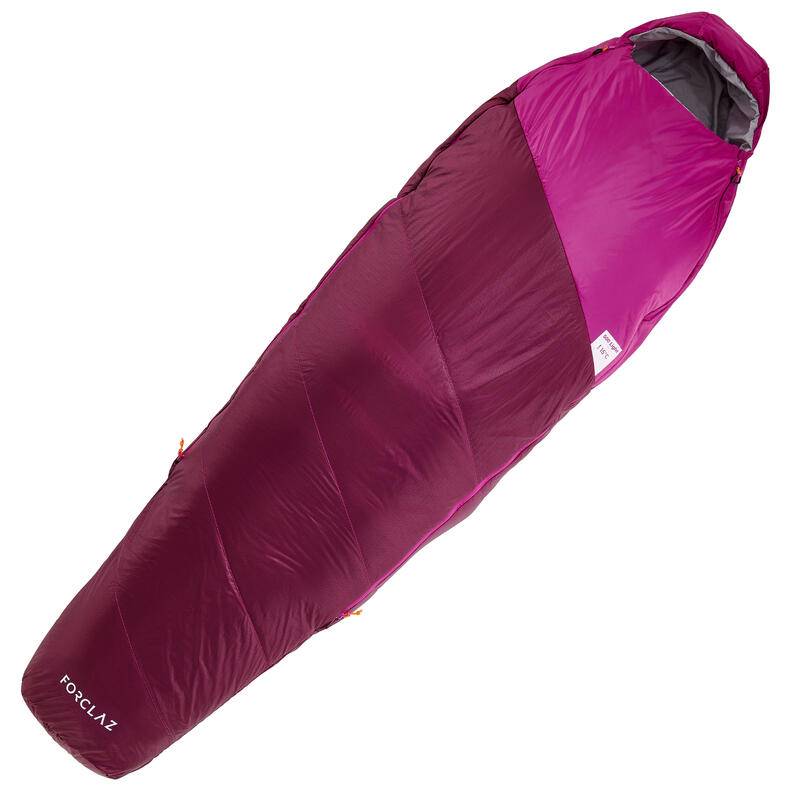 TREK500 15° trekking feather sleeping bag - purple