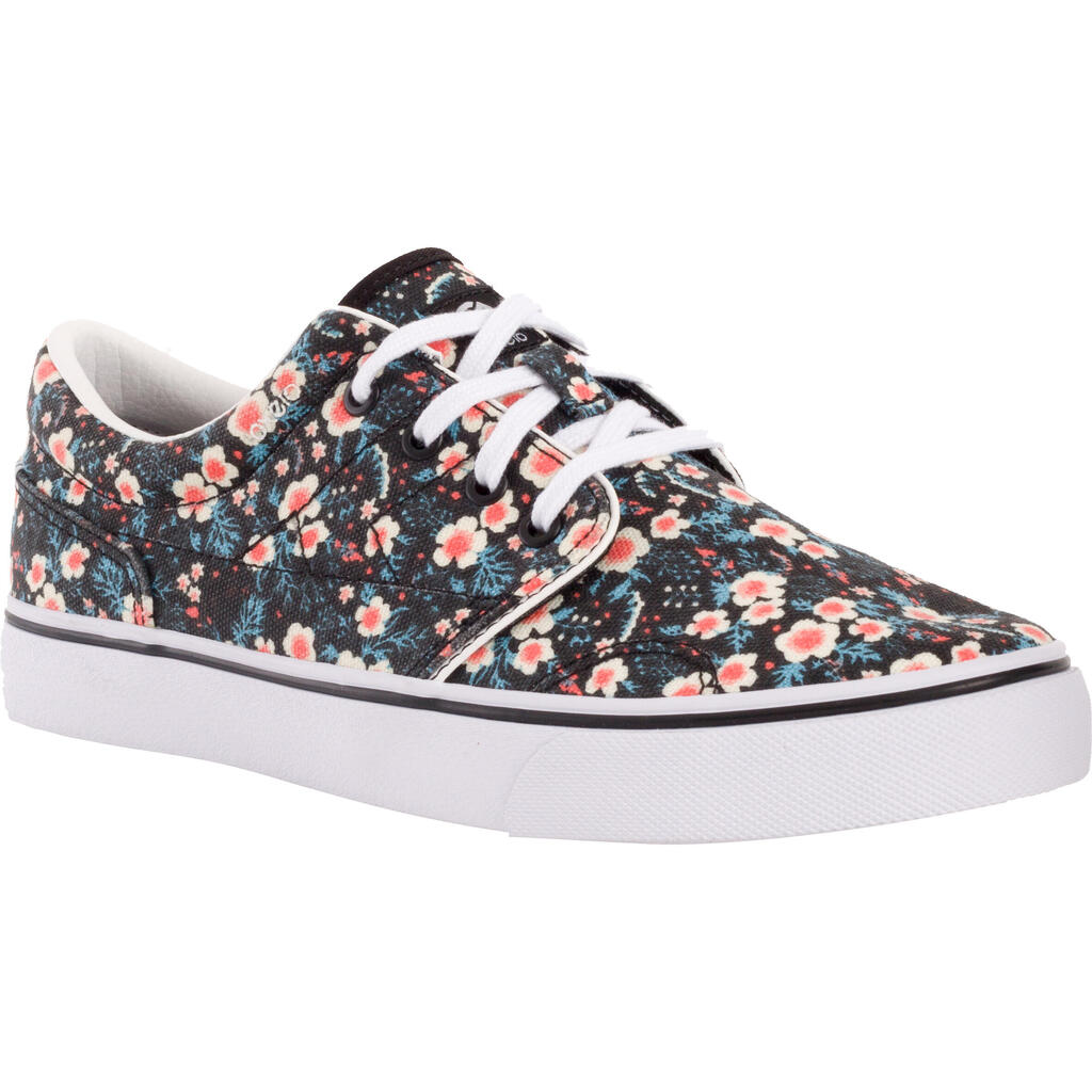 Vulca 100 canvas l skateboarding longboarding low-top shoes - flowers