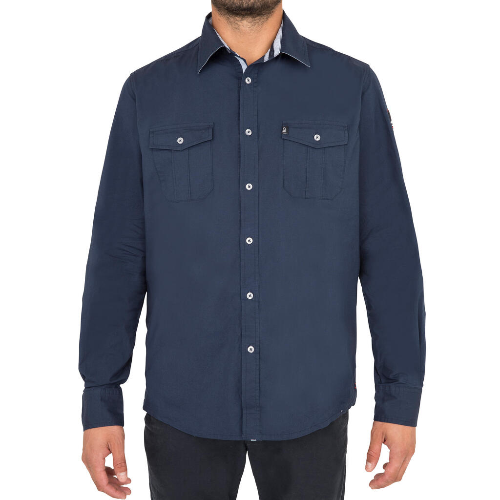 Men's Sailing Shirt 100 - Dark Blue