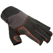 Guantes cortos náuticos adulto 500 negro
