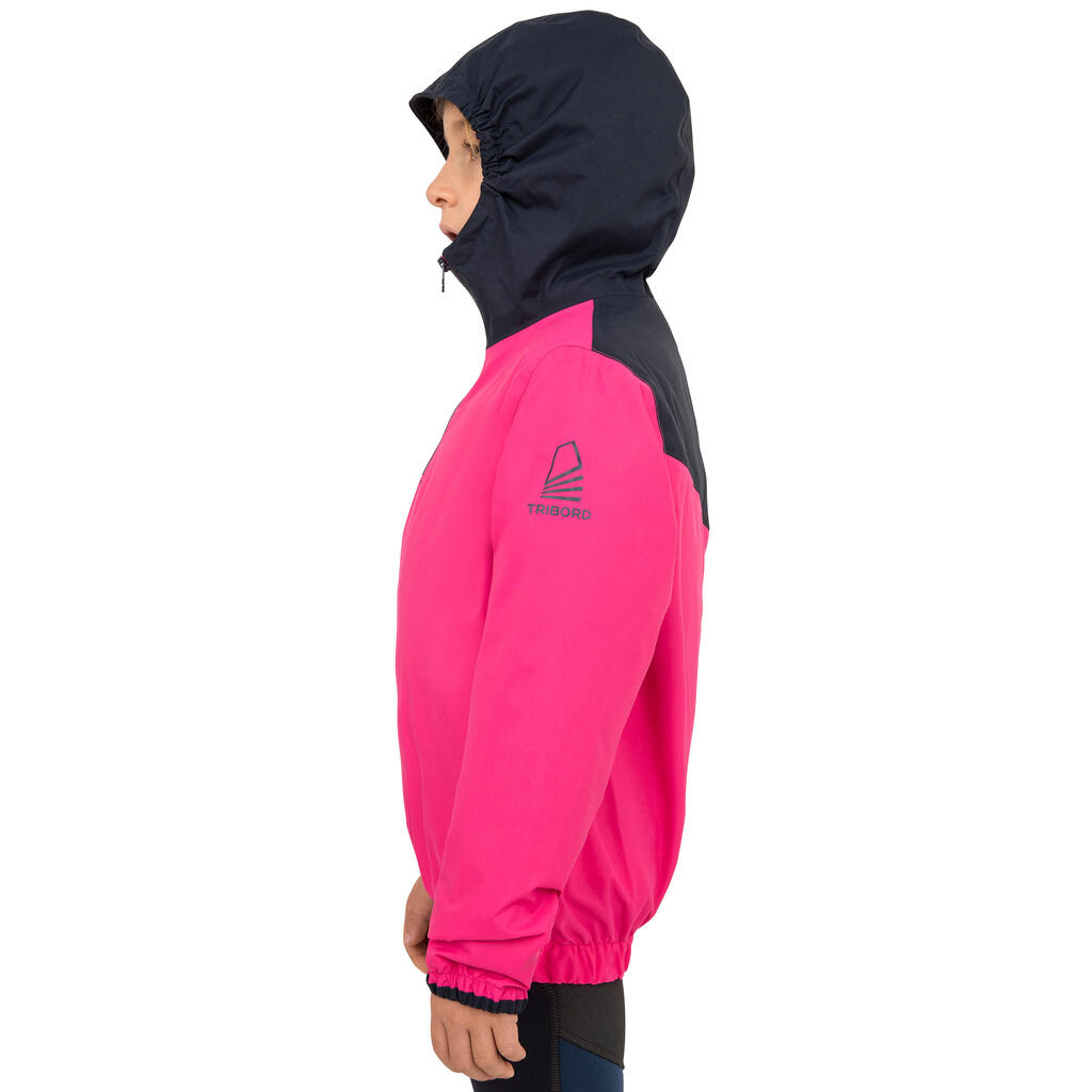 Dinghy 100 Kids' Sailing Windproof Smock - Pink/Blue