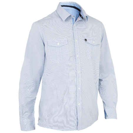 Men's sailing shirt 100 - blue