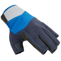 Adult sailing fingerless gloves SAILING 500 - Blue / Grey