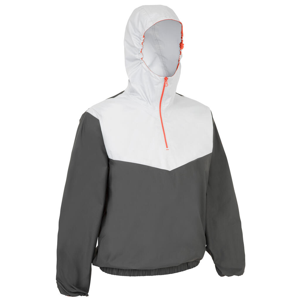 Chamarra Vareuse rompevientos vela ligera/catamarán adulto 100 gris osc/gris cl