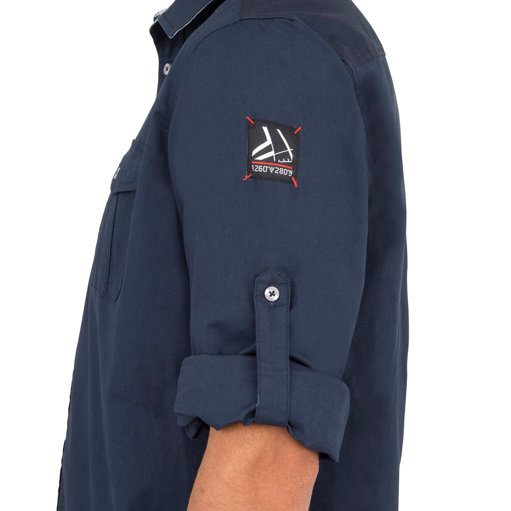 Men's Sailing Shirt 100 - Dark Blue