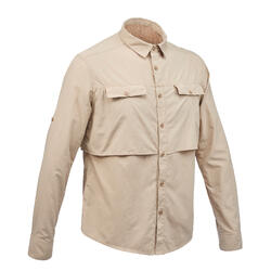 Chemise manches longues de Trekking désert DESERT 500 homme beige