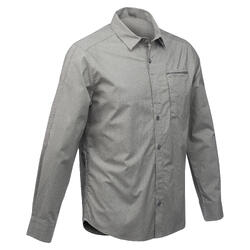 Camicia viaggio uomo TRAVEL 500 verde