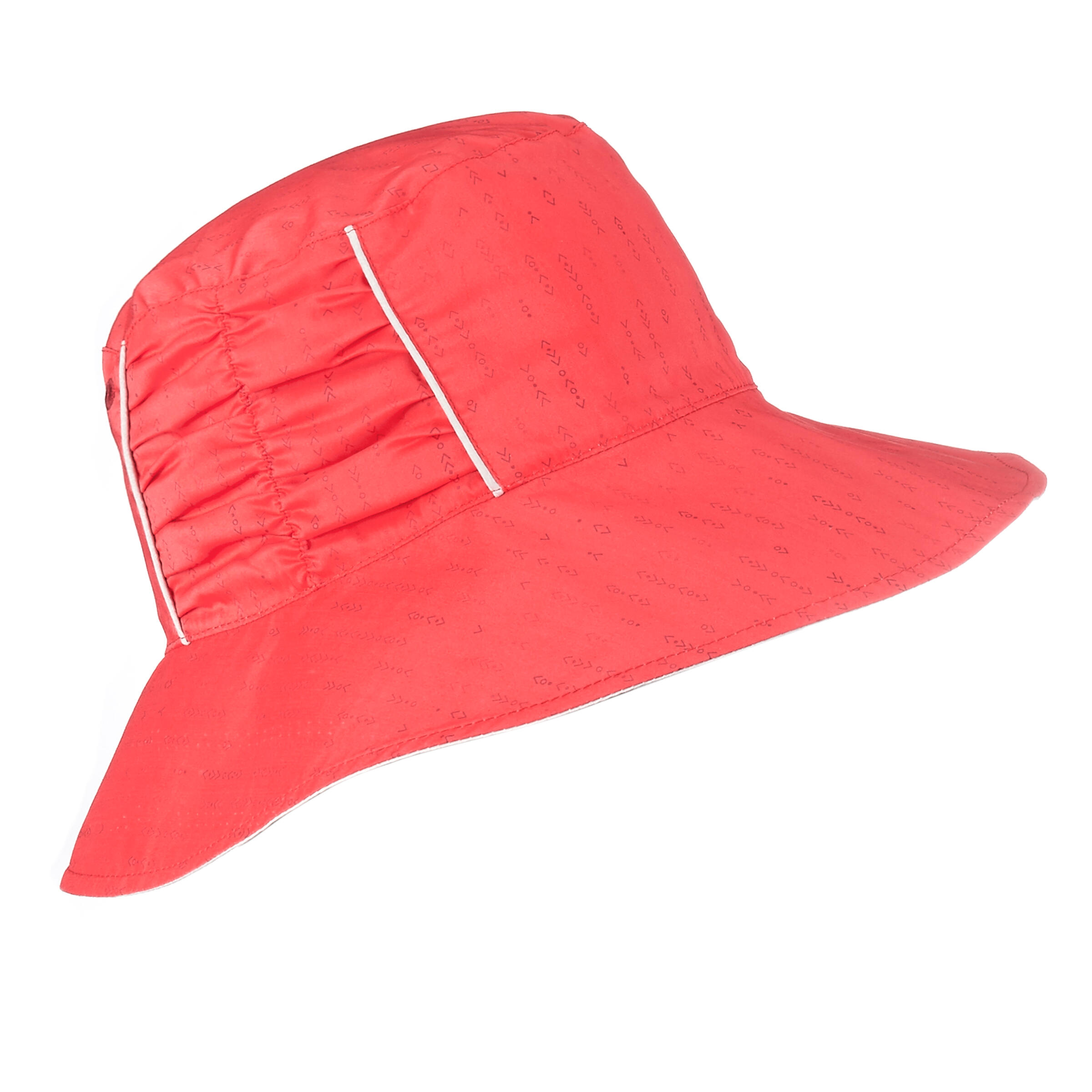 FORCLAZ CN Women's reversible Mountain Trekking sun hat TREK 500 - Beige Pink