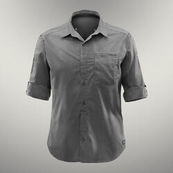 FORCLAZ Erkek Modüler Backpacking Gömleği - Haki - TRAVEL 500