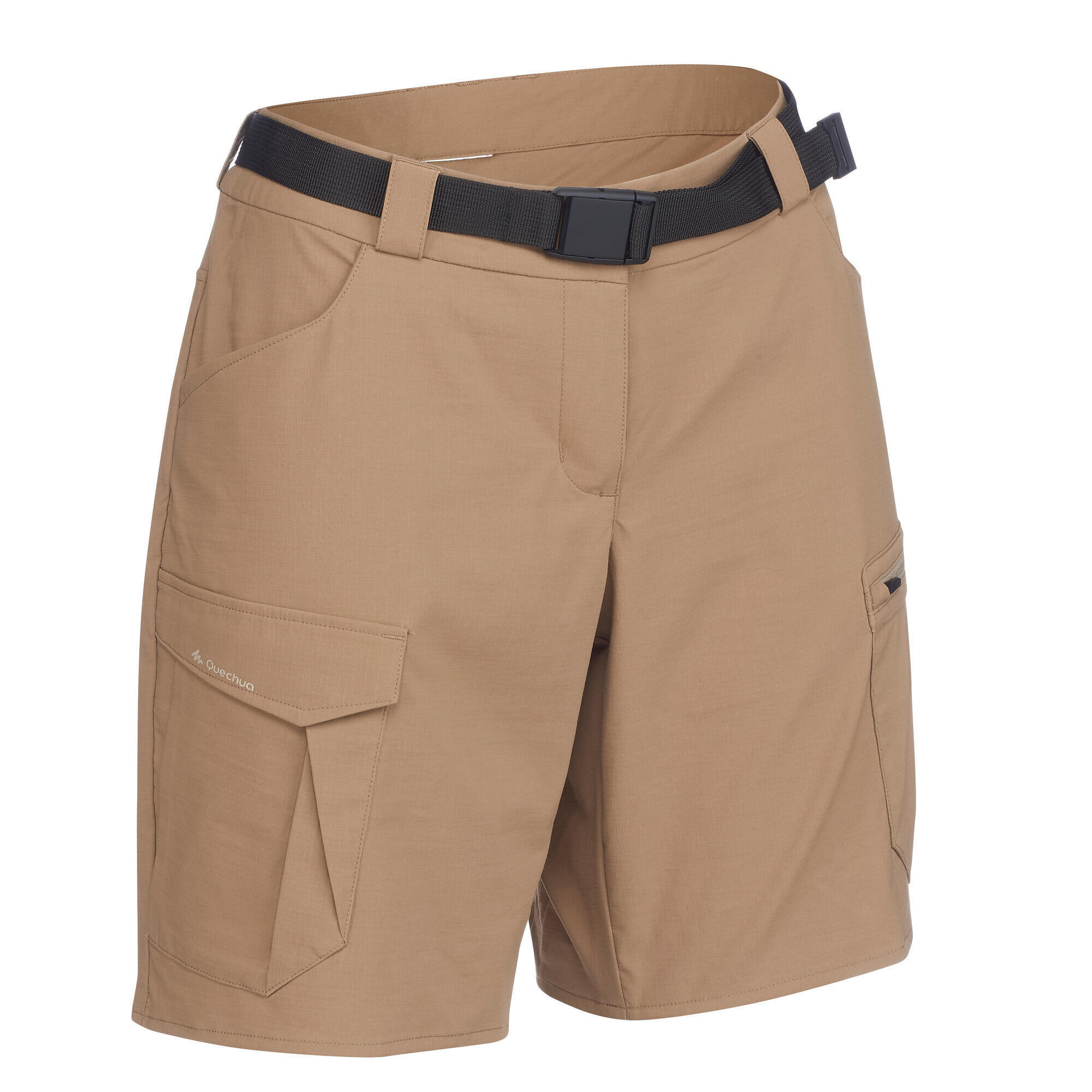 Forclaz Short Voor Bergtrekking Trek 100 Dames Beige forclaz kopen in de aanbieding