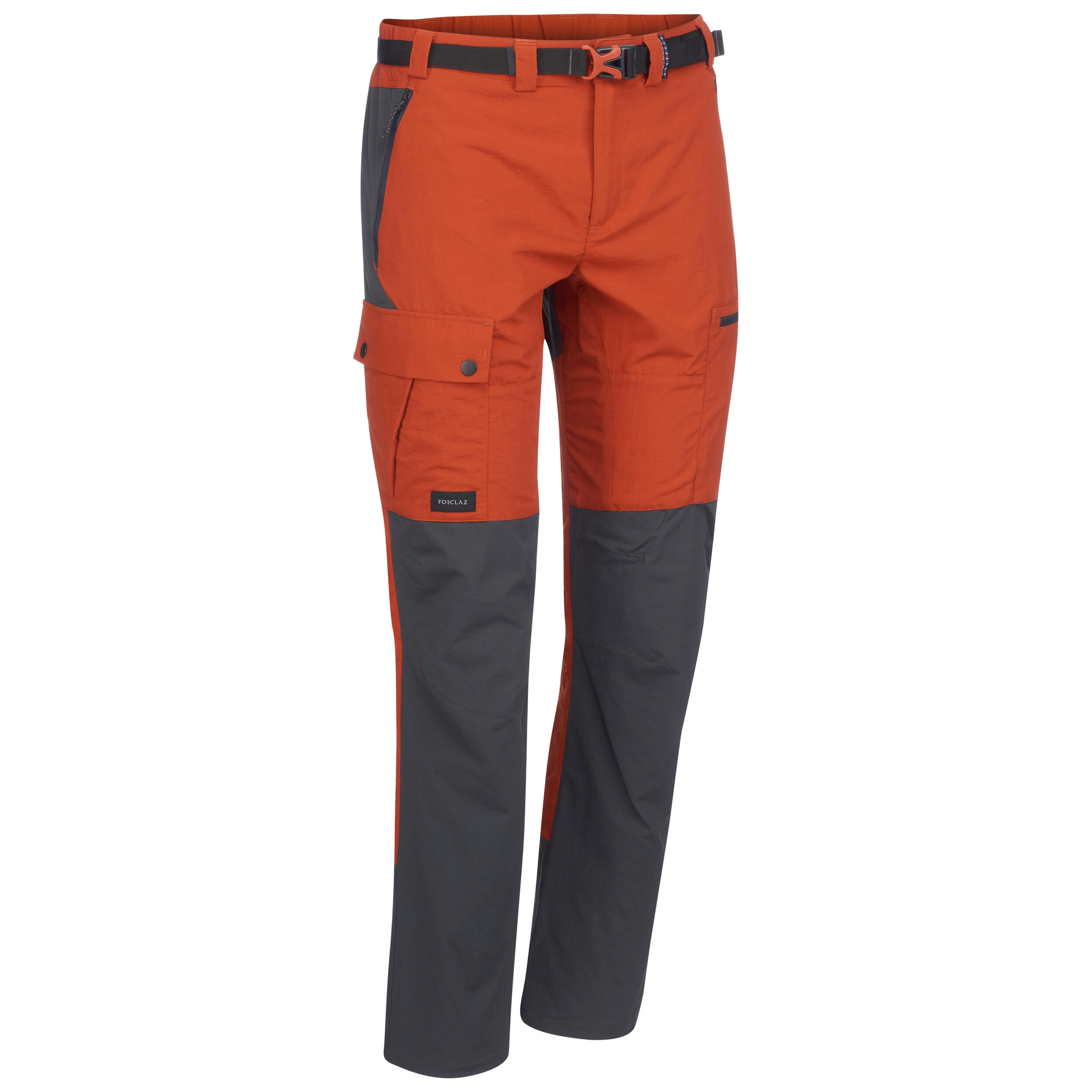 FORCLAZ Men's Mountain Trekking Trousers -TREK 500 - Brown