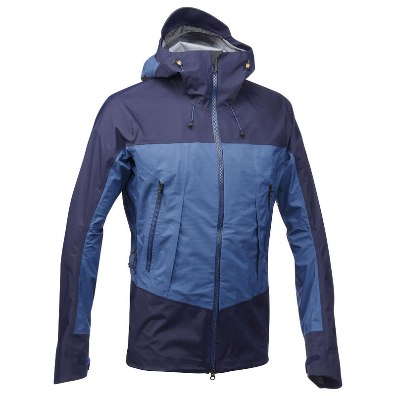 Férfi kabát túrázáshoz MT500, vízhatlan, kék