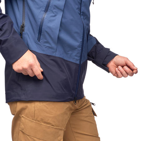 Чоловіча куртка TREK500 для гірського трекінгу - Синя