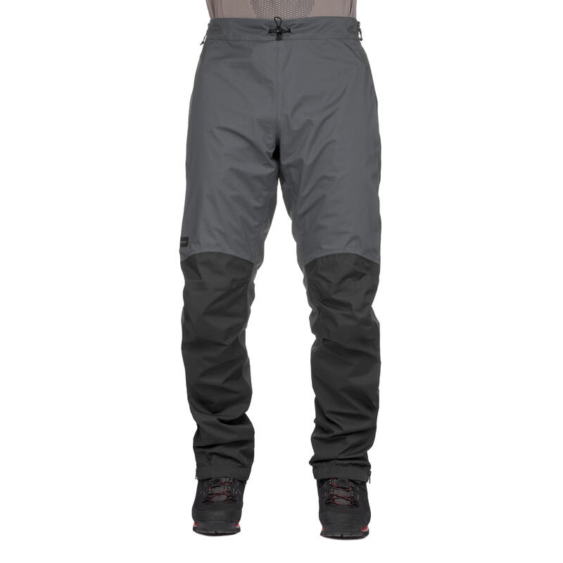 Men's Mountain Trekking Waterproof Over-Trousers - TREK 500 Dark Grey