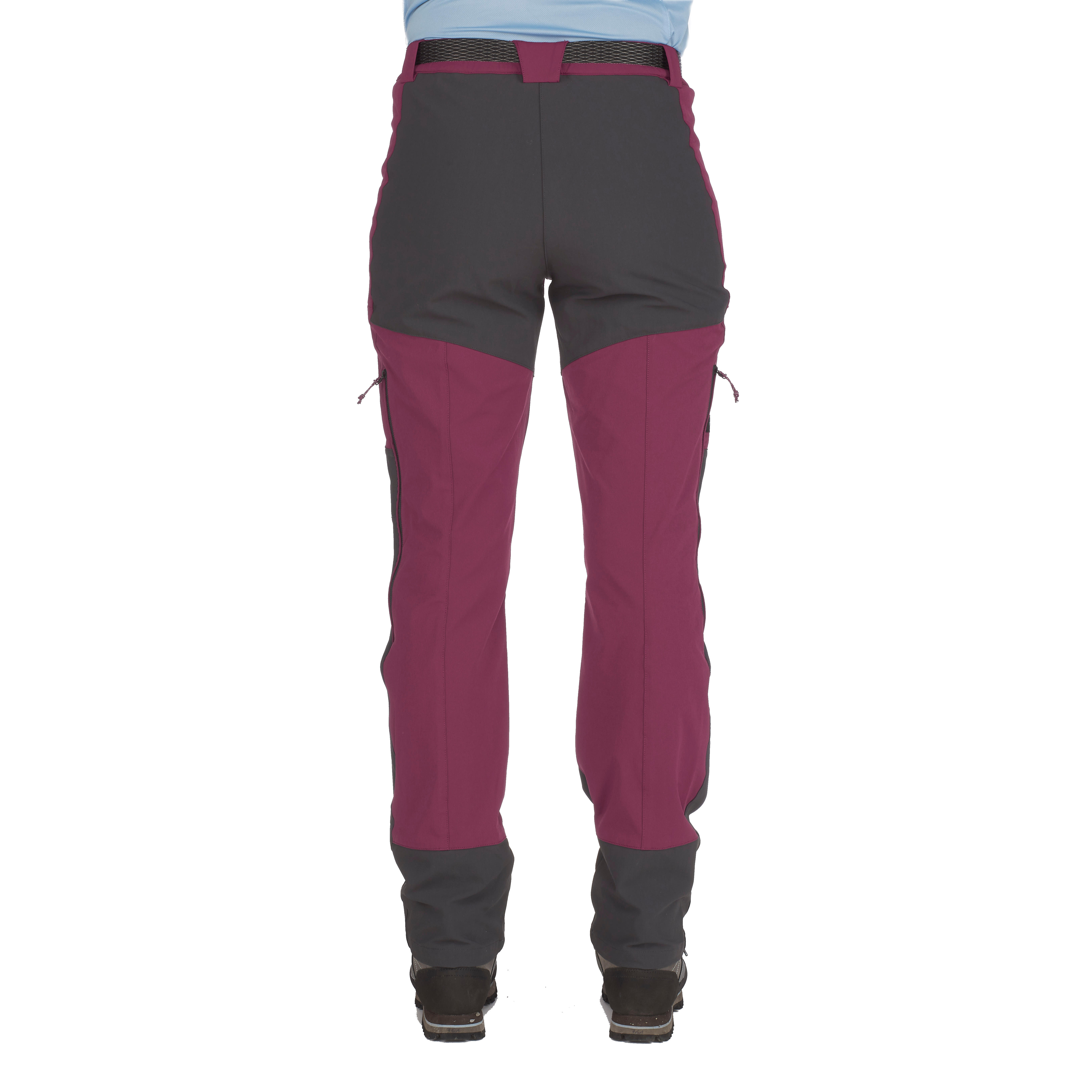 Pantalón de Montaña y Trekking de Mujer Forclaz Trek 900 Burdeos  Cortaviento - Decathlon