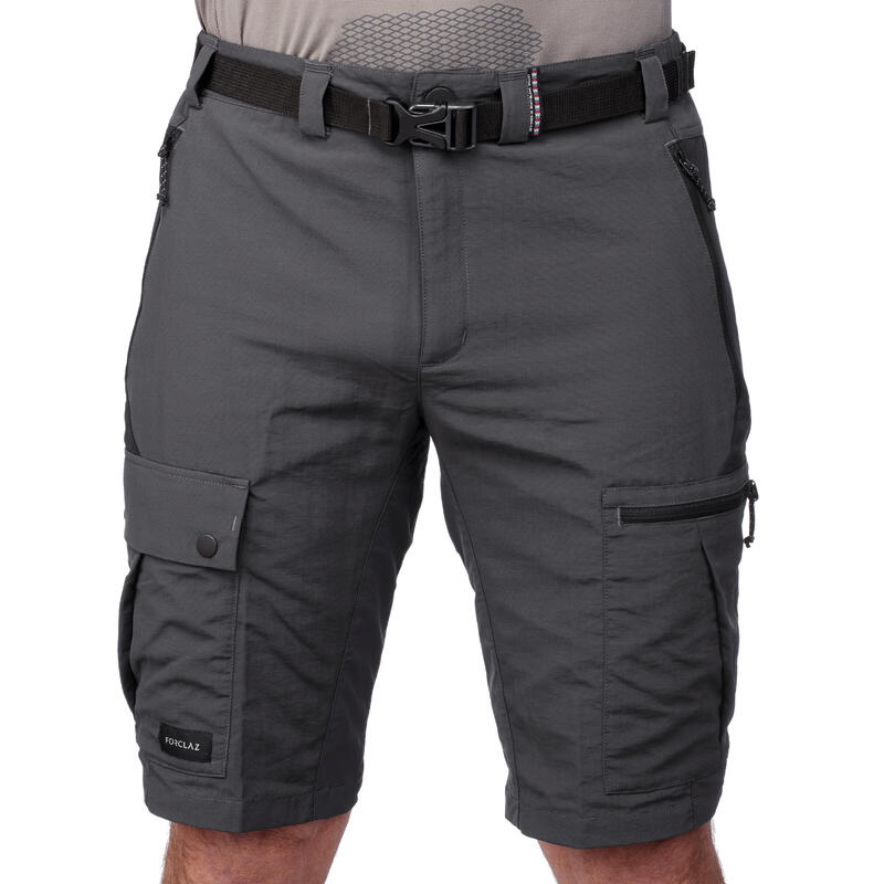 Short résistant de trek montagne - TREK 500 gris foncé homme